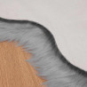 Alfombra de Piel de Oveja Falsa Gris 80 x 118 cm Poliéster 4