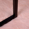 Alfombra de Piel de Oveja Falsa Rosa 80 x 80 cm Poliéster 3