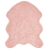 Alfombra de Piel de Oveja Falsa Rosa 80 x 50 cm Poliéster 1