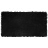 Alfombra de Piel de Oveja Falsa Negro 60 x 110 cm Poliéster 1