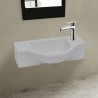 Lavabo de cerámica blanco con agujero para grifo 1
