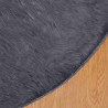 Alfombra de Piel de Oveja Falsa Antracita 80 x 80 cm Poliéster 4