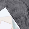 Alfombra de Piel de Oveja Falsa Antracita 50 x 80 cm Poliéster 2