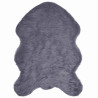 Alfombra de Piel de Oveja Falsa Antracita 60 x 90 cm Poliéster 1