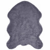 Alfombra de Piel de Oveja Falsa Antracita 80 x 120 cm Poliéster 1