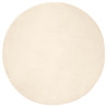 Alfombra de Piel Sintética de Conejo Crema Ø 120 cm Poliéster 1