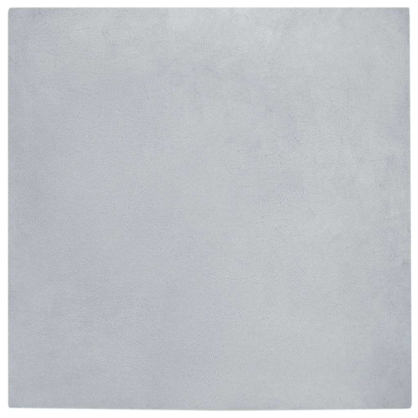 Alfombra de Piel Sintética de Conejo Gris 240 x 240 cm D