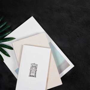 Alfombra de Piel Sintética de Conejo Negro Ø 200 cm Poliéster H