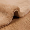 Alfombra de Piel Sintética de Conejo Taupé Ø 160 cm Poliéster 3
