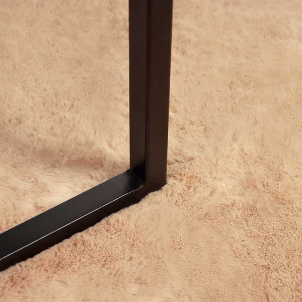 Alfombra de Piel Sintética de Conejo Taupé Ø 200 cm Poliéster M 4