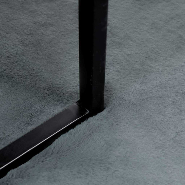 Alfombra de Piel Sintética de Conejo Antracita 80 x 200 cm M 4