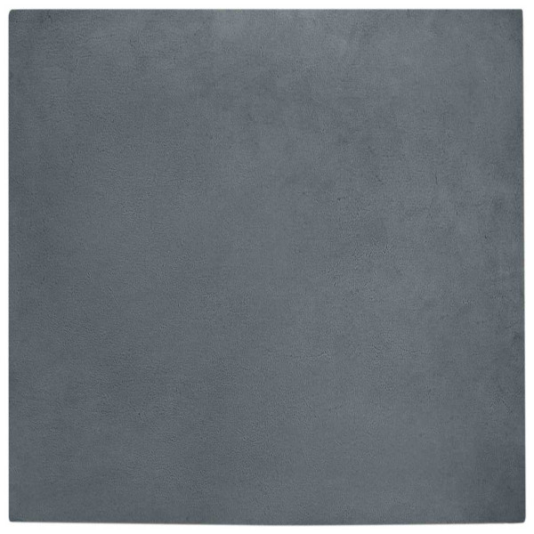 Alfombra de Piel Sintética de Conejo Antracita 160 x 160 cm D