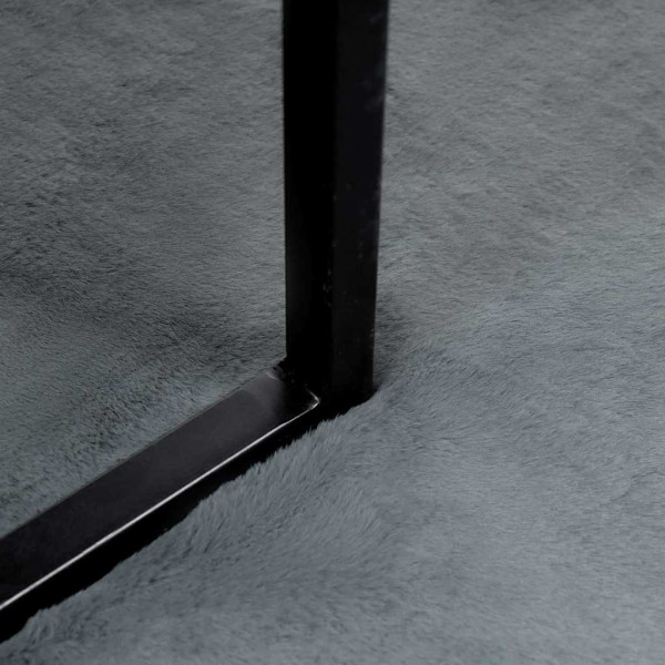Alfombra de Piel Sintética de Conejo Antracita 160 x 160 cm M 4