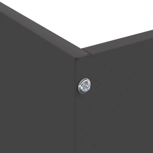 Borde de Césped Negro 50 x 50 x 13 cm Acero M 5