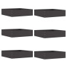 Borde de Césped 6 pcs Negro 50 x 50 x 13 cm Acero 1