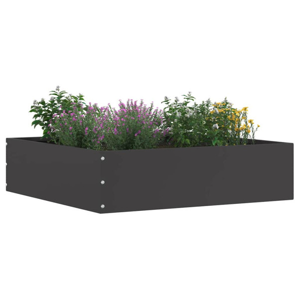 Borde de Césped 6 pcs Negro 50 x 50 x 13 cm Acero M 2