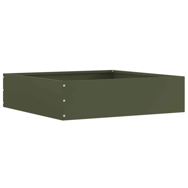 Borde de Césped 6 pcs Verde Oliva 50 x 50 x 13 cm Acero M 3