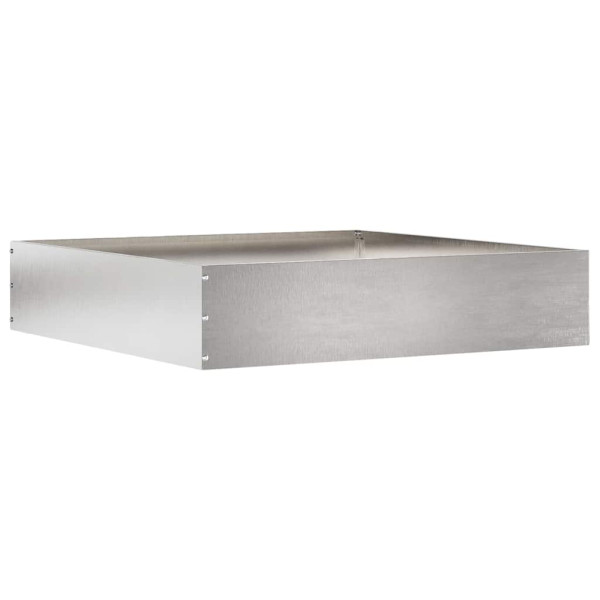 Borde de Césped 6 pcs Plateado 60 x 60 x 13 cm Acero inoxidable M 5