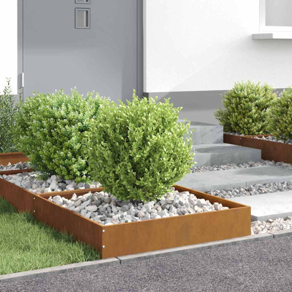 Borde de Césped 6 pcs Oxidado 60 x 60 x 13 cm M 4