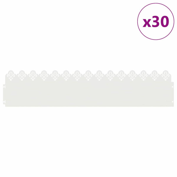 Borduras para césped 30 pcs 103 x 0.05 x 22 cm Acero M 3