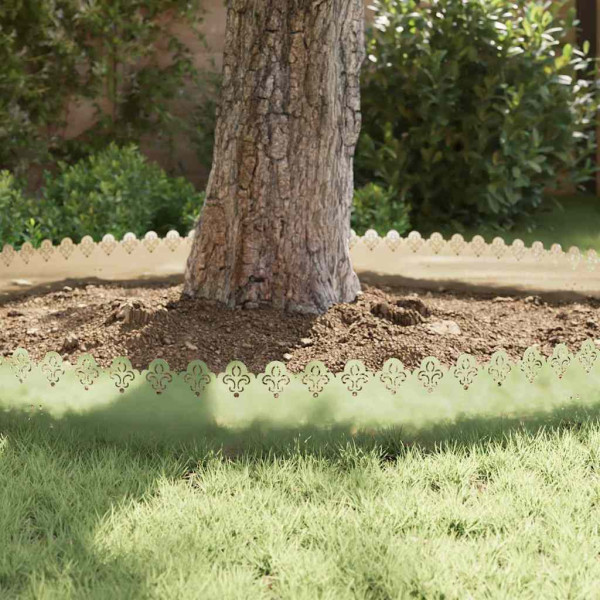 Borduras para césped 10 pcs Plateado 103 x 0.05 x 22 cm M 5