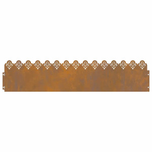 Borduras para césped 20 pcs Oxidado 103 x 0.05 x 22 cm H