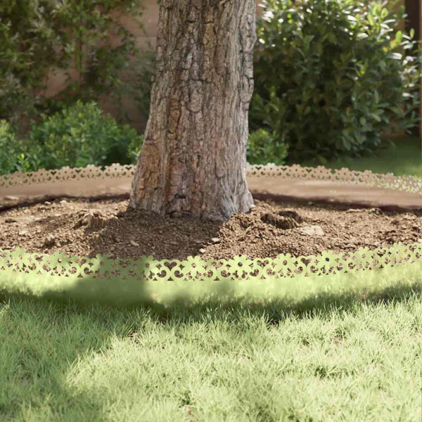 Borduras para césped 10 pcs Plateado 103 x 0.05 x 22 cm M 5