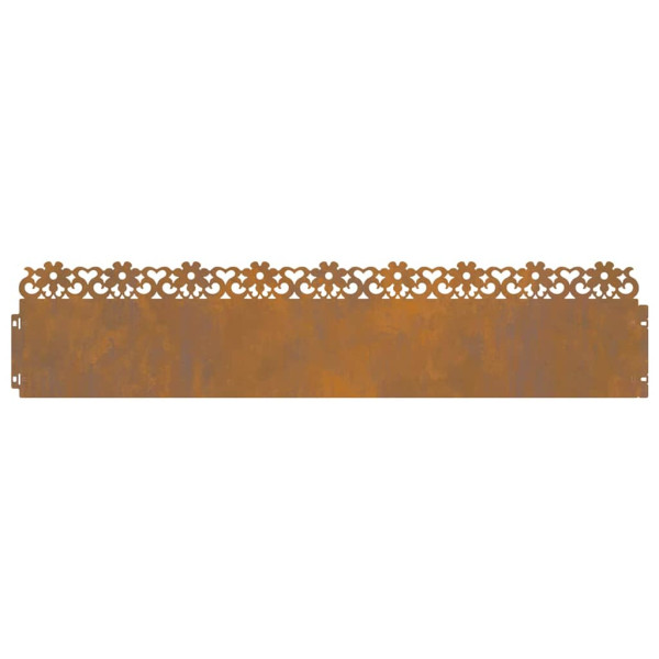 Borduras para césped 30 pcs Oxidado 103 x 0.05 x 22 cm M 2