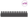 Borduras para césped 10 pcs Negro 103 x 0.05 x 22 cm Acero 3
