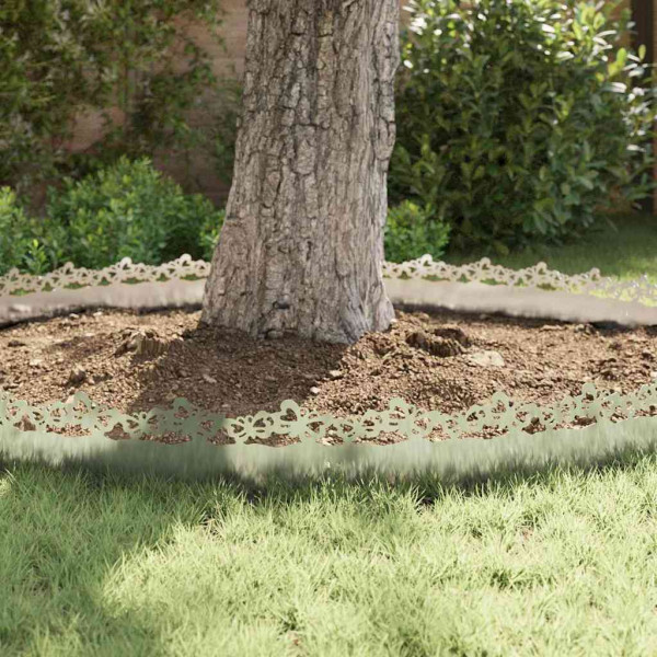 Borduras para césped 10 pcs Plateado 103 x 0.05 x 22 cm M 5