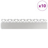 Borduras para césped 10 pcs Plateado 103 x 0.05 x 22 cm 3