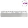 Borduras para césped 10 pcs Plateado 103 x 0.05 x 22 cm 3