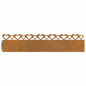 Borduras para césped 20 pcs Oxidado 103 x 0.05 x 22 cm H