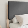 Estructura de Cama con Cabecera Tapizada Gris oscuro 3
