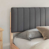 Estructura de Cama con Cabecera Tapizada Gris oscuro 3