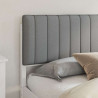 Estructura de Cama con Cabecera Tapizada Gris Claro 3