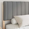 Estructura de Cama con Cabecera Tapizada Gris Claro 3
