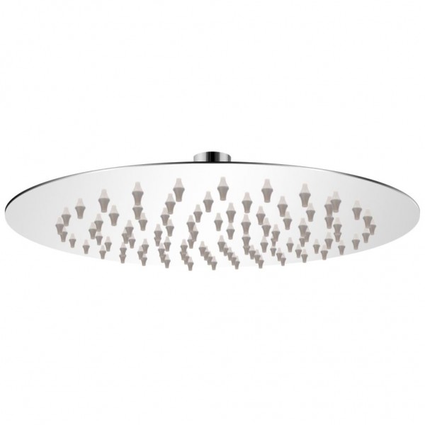 Alcachofa de ducha redonda efecto lluvia acero inoxidable 20 cm D