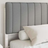 Estructura de Cama con Cabecera Tapizada Gris Claro 3