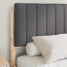 Estructura de Cama con Cabecera Tapizada Gris oscuro 3
