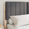 Estructura de Cama con Cabecera Tapizada Gris oscuro 3