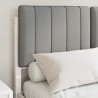 Estructura de Cama con Cabecera Tapizada Gris Claro 3