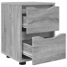 Mesas de noche con cajón 2 pcs Gris Sonoma 30.5 x 30 x 43 cm 5