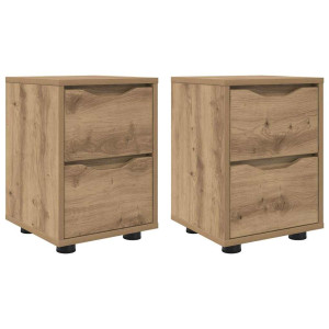 Mesas de noche 2 pcs Roble artesanal 30.5 x 30 x 43 cm H