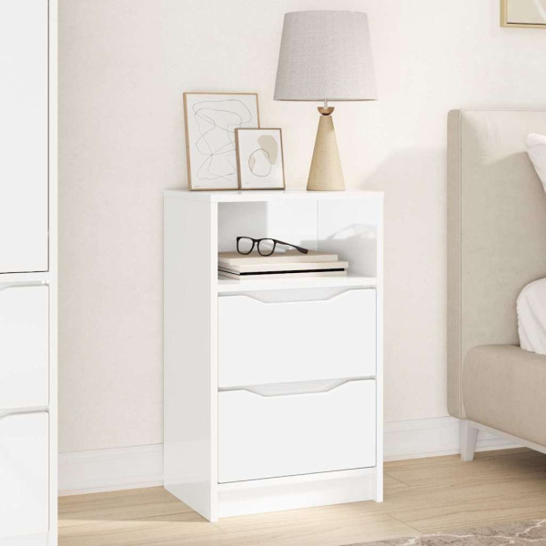 Mesa de Noche brillante 40 x 30 x 467 cm Madera contrachapada D