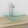Lavabo vidrio templado transparente 42 cm 1