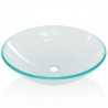 Lavabo vidrio templado transparente 42 cm 3