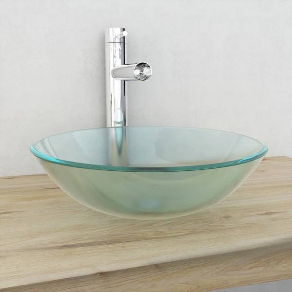 Lavabo de vidrio templado 42 cm esmerilado D