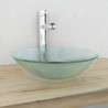 Lavabo de vidrio templado 42 cm esmerilado 1