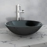 Lavabo de vidrio templado negro 42 cm 1